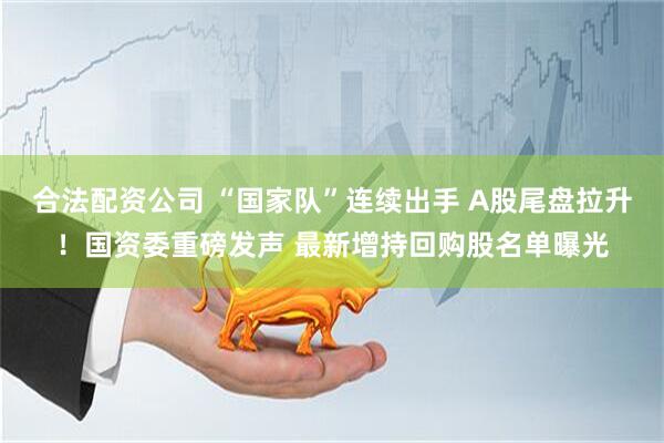 合法配资公司 “国家队”连续出手 A股尾盘拉升！国资委重磅发声 最新增持回购股名单曝光